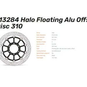 Moto-Master Bremsscheibe Halo Floating vorn passend für BMW R 1300 GS - 113284 Neue Kollektion