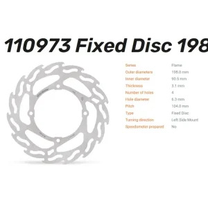 Moto-Master Bremsscheibe vorn passend für Gas Gas MC65 / Huyqvarna TC65 / KTM SX65 - 110973 110975 Sonderaktion