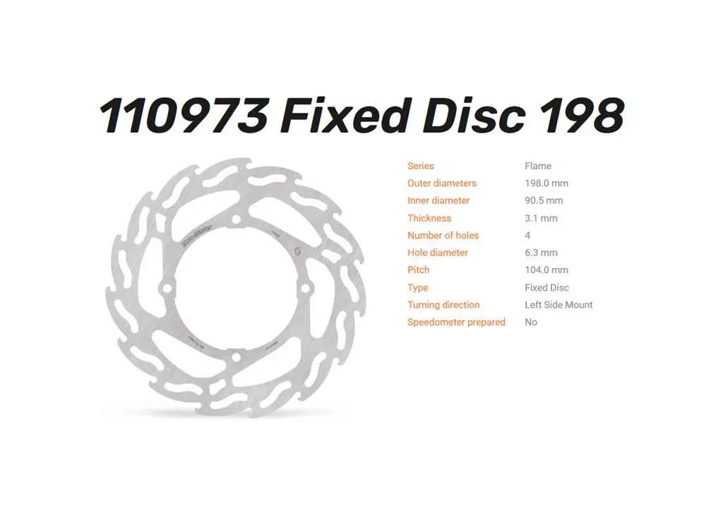 Moto-Master Bremsscheibe vorn passend für Gas Gas MC65 / Huyqvarna TC65 / KTM SX65 - 110973 110975 Sonderaktion