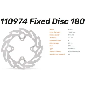 Moto-Master Bremsscheibe hinten passend für Gas Gas MC65 / Huyqvarna TC65 / KTM SX65 - 110974 110976 Sonderaktion