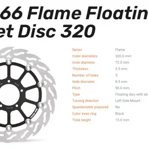 Moto-Master Bremsscheibe Floating-Alu Flame-Racing-Serie passend für Ducati - 113066 Rabatt