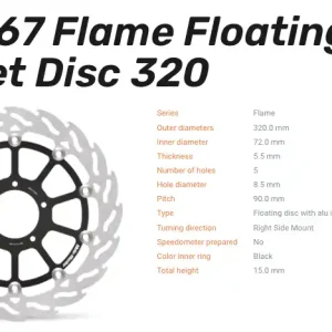 Must-Have Moto-Master Bremsscheibe Floating-Alu Flame-Racing-Serie vorn passend für Ducati - 113067