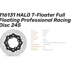 Moto-Master Bremsscheibe hinten Halo Full T- Floating 4.8 passend für Ducati - 116131 Billig