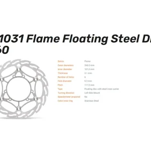 Moto-Master Bremsscheibe Flame Oversize 260 vorn passend für Honda - 111031 Heißes Angebot