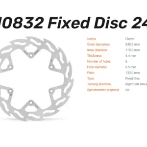 Gratis Versand Moto-Master Bremsscheibe Flame hinten passend für Fantic / Yamaha - 110832