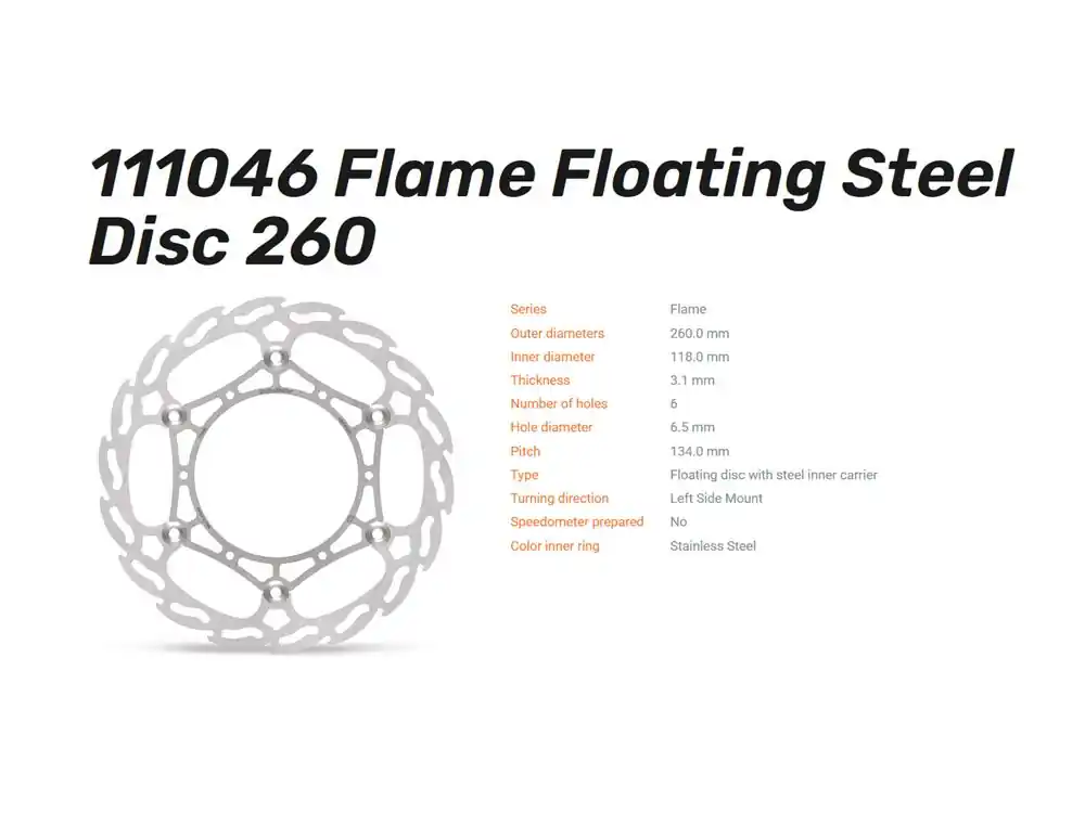 Moto-Master Bremsscheibe Flame 260 vorn - 111046 Direkt Vom Hersteller