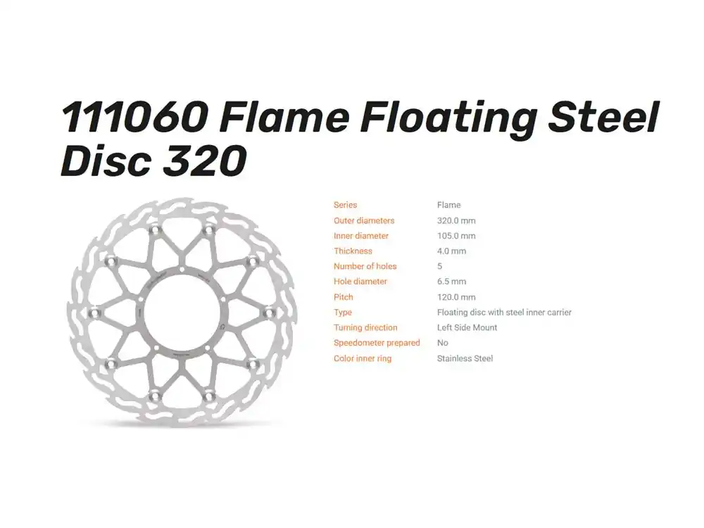 Moto-Master Bremsscheibe Flame Floating 320 vorn - 111060 Knallerangebot