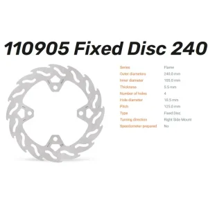 Moto-Master Bremsscheibe Flame hinten passend für Honda ADV 350 / NSS 350 - 110905 Finale Aktion