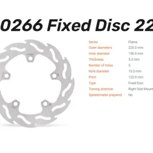 Preiswert Moto-Master Bremsscheibe Flame hinten passend für Yamaha MT-10 1000 / YZF R1 / R6 - 110266