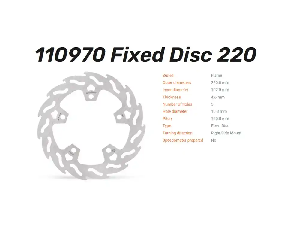 Moto-Master Bremsscheibe hinten passend für Aprilia RS 457 - 110970 110971 Schneller Versand