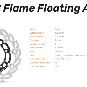 Beliebt Moto-Master Bremsscheibe Flame Floating Alu-Disc vorne passend für Suzuki - 112062 112061