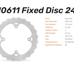 Kostenfreie Lieferung Moto-Master Bremsscheibe Nitro Mud hinten passend für Honda - 110611