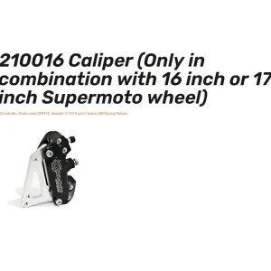 Moto-Master Supermoto 4-Kolben Bremszange mit Adapter - 210016 Gratis Versand