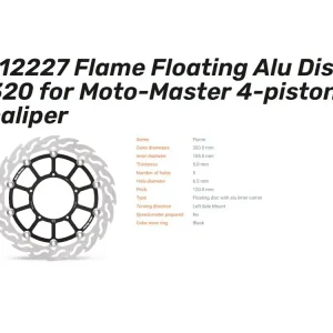 Moto-Master Bremsscheibe Floating Flame-Racing vorn passend für Aprilia SXV / BMW G450X - 112227 Sofort Bestellen