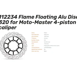 Moto-Master Bremsscheibe Flame Floating Racing 320 vorn passend für Kawasaki / Suzuki - 112234 Sofort Bestellen