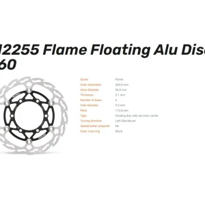 Schneller Versand Moto-Master Bremsscheibe Flame Floating Serie 260 vorne passend für Kawasaki - 112255