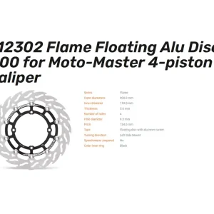 Garantierte Lieferung Moto-Master Bremsscheibe Flame floating 300 vorn passend für Suzuki RM-Z 250 450 - 112302