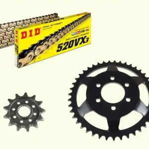 Begrenztes Angebot DID Kettensatz passend für Benelli TRK 251 ABS (Bj.21-) DID520 diverse Kette
