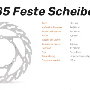 Bremsscheibe Surron Ultra Bee hinten Flame hinten Aktuell