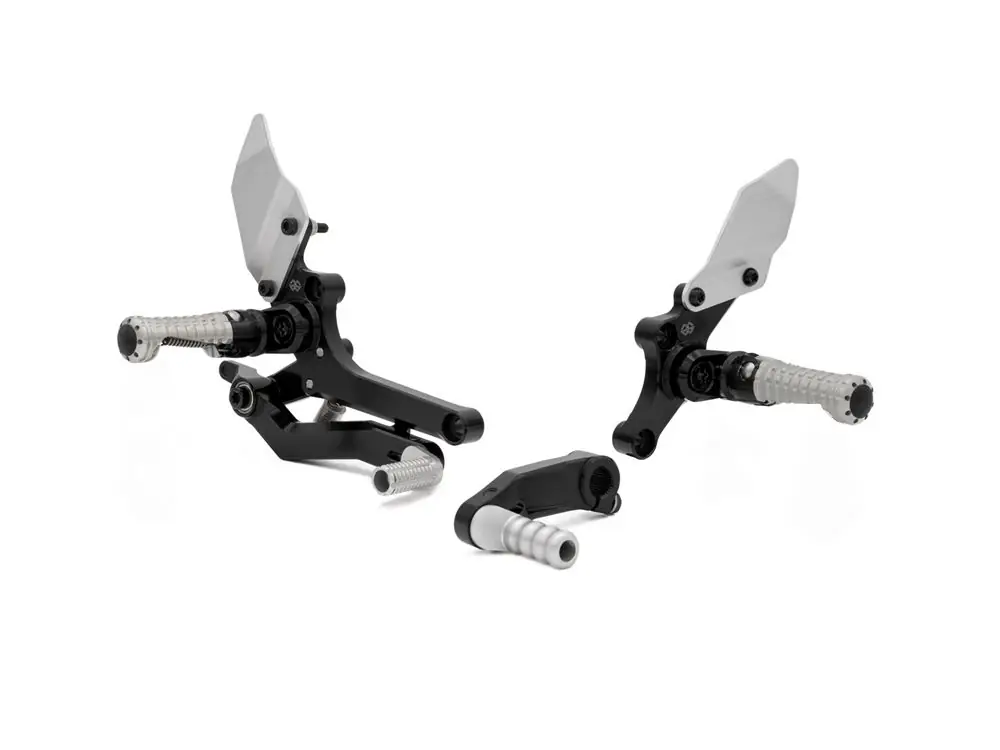 Geprüft Gilles Fußrastenanlage passend für BMW R 12 nineT (Bj.23-) mit ABE RCT10GT-BM10-BS schwarz