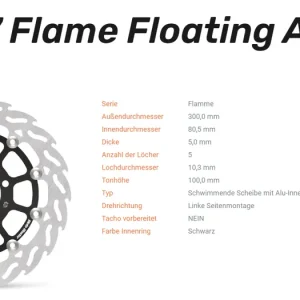 Moto-Master Bremsscheibe Floating-Alu Offset Halo-Serie passend für Kawasaki - 112047 Meistverkauft