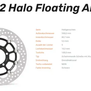 Moto-Master Bremsscheibe Floating-Alu Halo-Serie passend für Kawasaki - 112202 Jetzt Kaufen