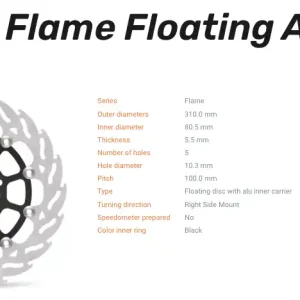 Neu Im Sortiment Moto-Master Bremsscheibe Floating-Alu Flame-Racing-Serie vorne passend für Kawasaki - 112093