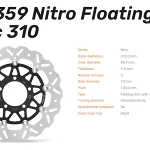 Sonderaktion Moto-Master Bremsscheibe Nitro Floating Alu-Disc vorne passend für Kawasaki - 112359