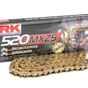 Motorradkette RK 520 MXZ5 Kette ohne Dichtringe 114 Glieder offen Clip Preis Gesenkt