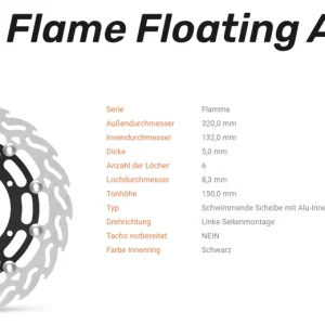 Super-Preis Moto-Master Bremsscheibe Floating-Alu Offset Halo-Serie passend für Yamaha - 112063