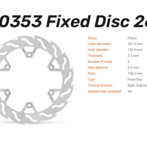 Moto-Master Bremsscheibe Flame vorn passend für Yamaha - 110353 Neu