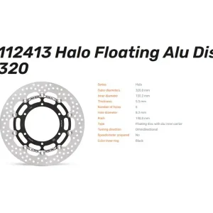 Sonderangebot Moto-Master Bremsscheibe vorn Halo Racing 5.5 passend für Yamaha - 112413