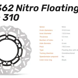 Schnäppchen Moto-Master Bremsscheibe Nitro Floating Alu-Disc vorne passend für Yamaha - 112362