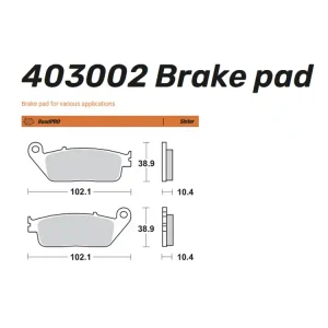 Bestseller Moto-Master Bremsbelag Sinter Pro Road hinten - 403002