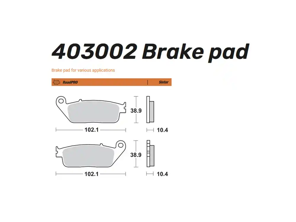 Bestseller Moto-Master Bremsbelag Sinter Pro Road hinten - 403002