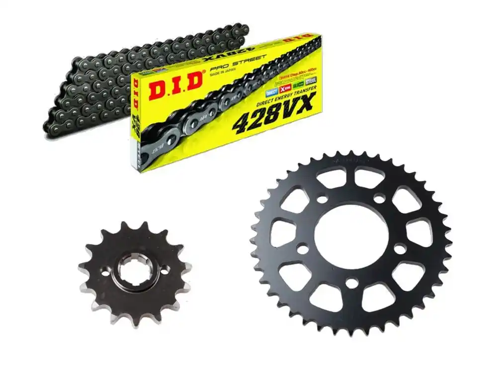 Super-Preis DID Kettensatz passend für Motorhispania NKR NKZ Revenge WYN 125 mit DID428 Kette