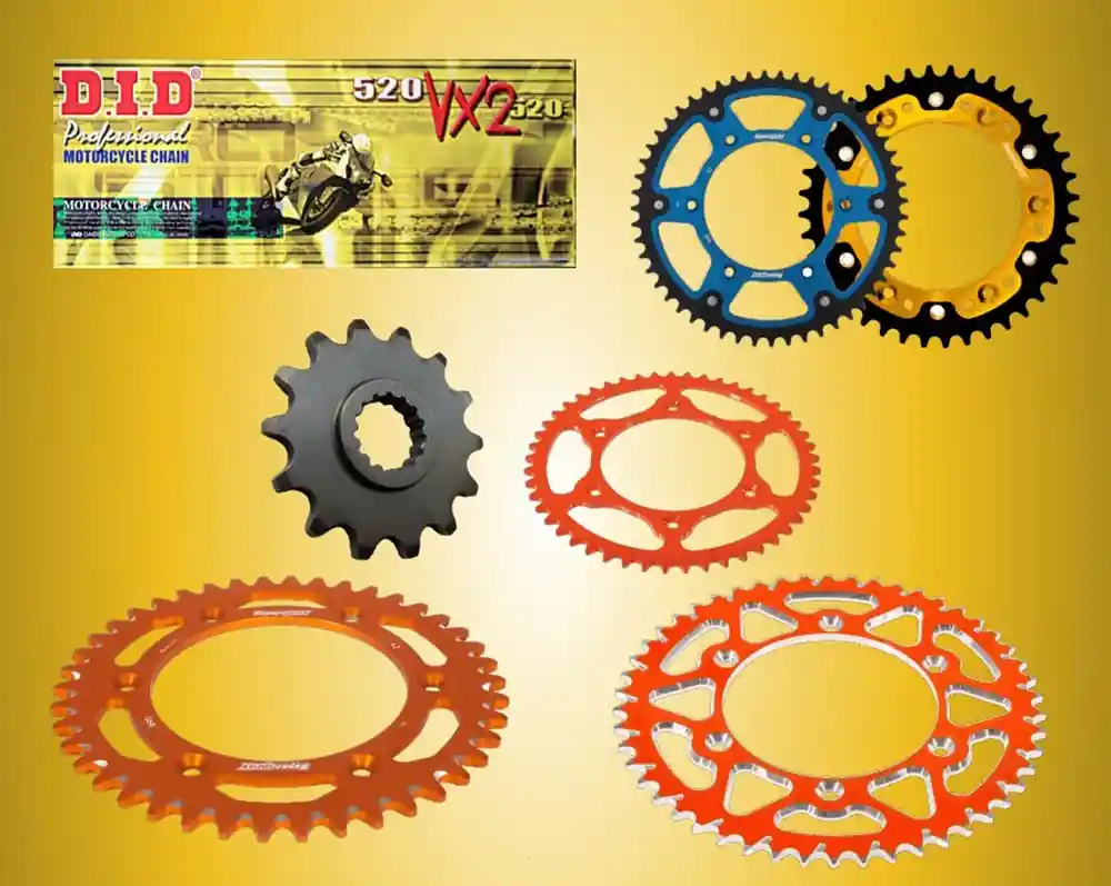 Rabatt DID Kettensatz passend für KTM 620 SC Super Competition Bj 97 bis 99 mit DID520VX3 Kette