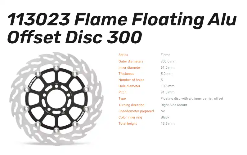 Online Kaufen Moto-Master Bremsscheibe Flame Floating-Alu Disc Offset vorne passend für Kawasaki - 113023