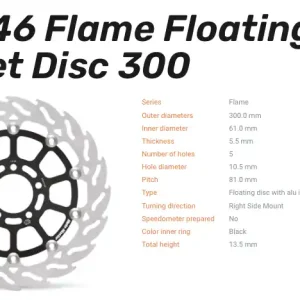 Finale Aktion Moto-Master Bremsscheibe Floating-Alu Flame-Racing-Serie vorn passend für Kawasaki - 113146