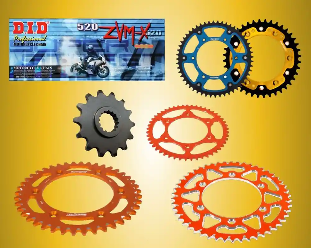 DID Kettensatz passend für KTM 620 MX LC4 Bj 94 mit DID520ZVMX Kette Sonderangebot