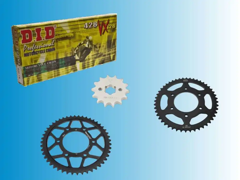 Abverkauf DID Kettensatz passend für Yamaha XSR 125 ab Bj 24 mit DID 428 diverse Kette