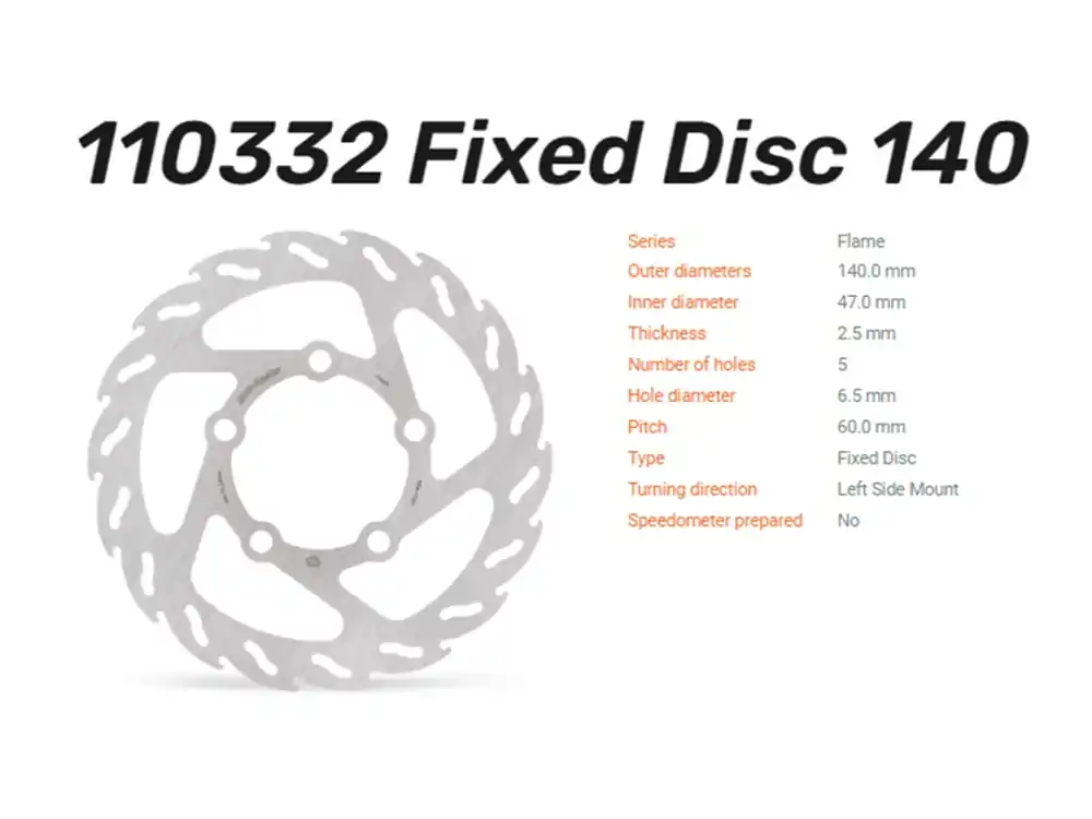 Begrenztes Angebot Moto-Master Bremsscheibe Flame hinten passend für KTM SX 50 / Mini - 110332