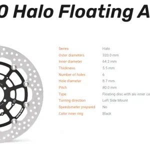 Bestseller Moto-Master Bremsscheibe Floating-Alu Halo-Racing-Serie passend für BMW - 112200