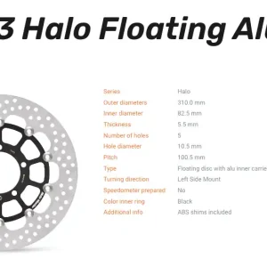 Moto-Master Bremsscheibe Floating-Alu Halo-Serie passend für Triumph - 112273 Saisonangebot