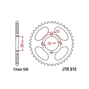 Kettenrad Stahl 35 38 Zähne - (520) passend für Suzuki GT200 EX / SB200 / GT185 Top-Seller
