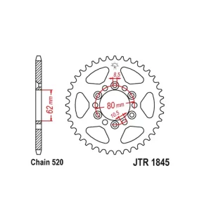 Jetzt Bestellen Kettenrad Stahl 37 Zähne - (520) passend für Yamaha BW200 Bj.85-88