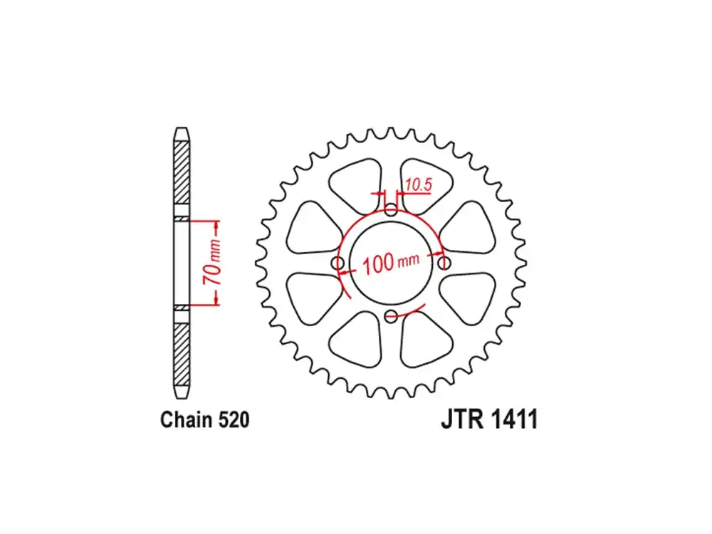 Must-Have Kettenrad Stahl 50 Zähne - (520) passend für Kawasaki KLT