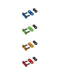 Abverkauf Nietschloss Motorradkette RK 520 ZXW Kette schwarz / stahl / gold / rot / grün / blau / orange