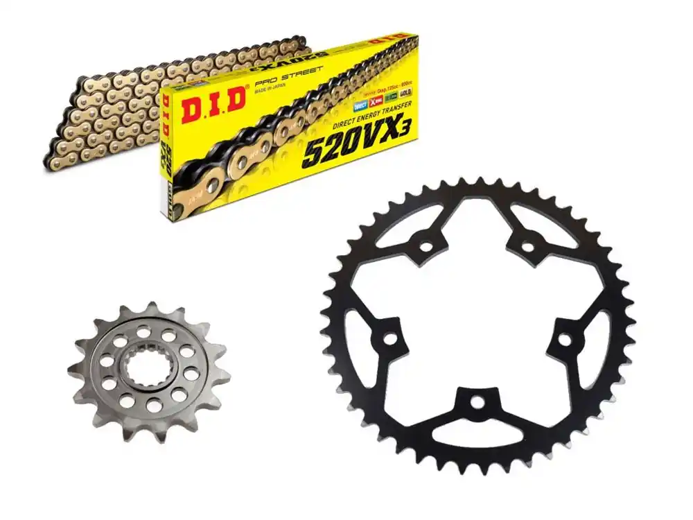 DID Kettensatz passend für Royal Enfield Guerrilla 450 (Bj.24-) DID520VX3 Kette Highlight