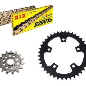 Jetzt Bestellen DID Kettensatz passend für Royal Enfield Super Meteor 650 (Bj.23-) DID520VX3 Kette